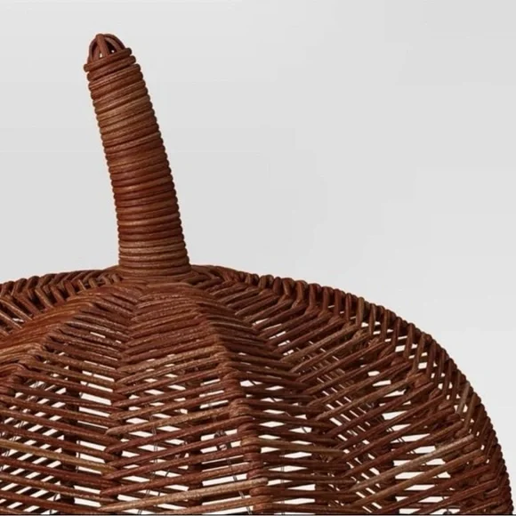 Threshold Brown Wicker pre lit Pumpkin Decor - Picture 2 of 4